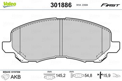 VALEO 301886 EAN: 3276423018862.