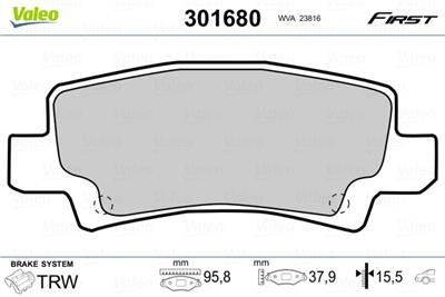 VALEO 301680 EAN: 3276423016806.