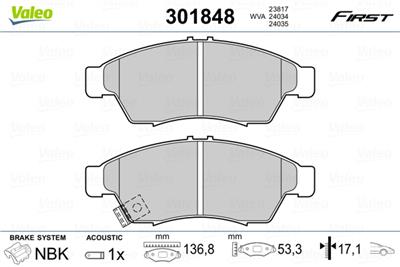 VALEO 301848 EAN: 3276423018480.