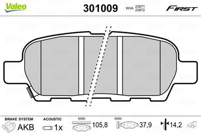 VALEO 301009 EAN: 3276423010095.