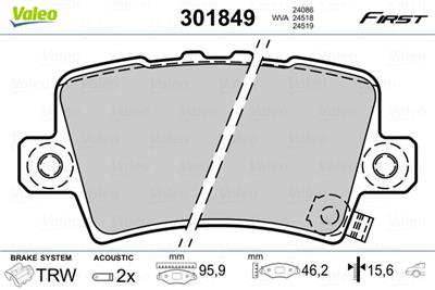 VALEO 301849 EAN: 3276423018497.
