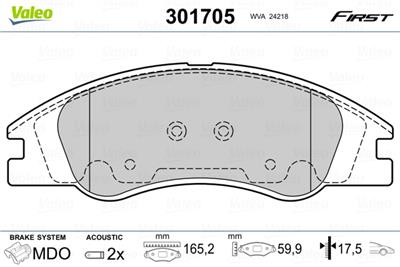 VALEO 301705 EAN: 3276423017056.