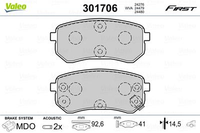 VALEO 301706 EAN: 3276423017063.