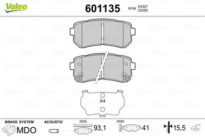 VALEO 601135 EAN: 3276426011358.