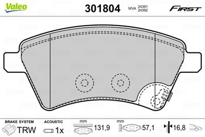 VALEO 301804 EAN: 3276423018046.