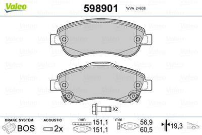 VALEO 598901 EAN: 3276425989016.