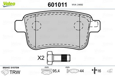 VALEO 601011 EAN: 3276426010115.