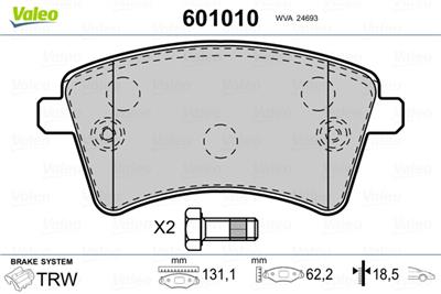 VALEO 601010 EAN: 3276426010108.