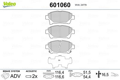 VALEO 601060 EAN: 3276426010603.