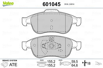 VALEO 601045 EAN: 3276426010450.