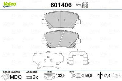 VALEO 601406 EAN: 3276426014069.