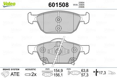VALEO 601508 EAN: 3276426015080.