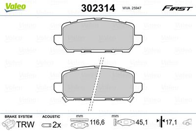 VALEO 302314 EAN: 3276423023149.