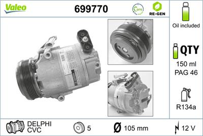 VALEO 699770 Číslo výrobce: CVC. EAN: 3276426997706.