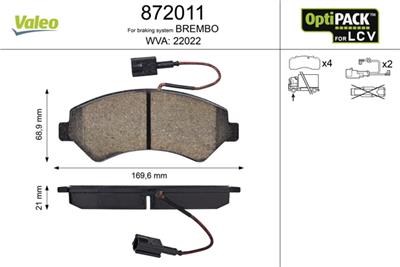 VALEO 872011 EAN: 3276428720111.