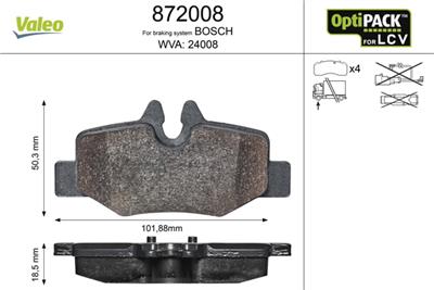 VALEO 872008 EAN: 3276428720081.
