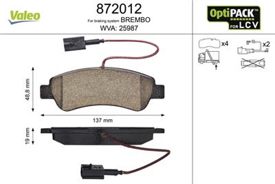 VALEO 872012 EAN: 3276428720128.