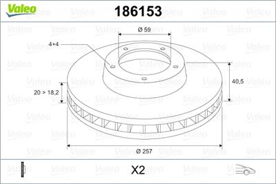 VALEO 186153 Číslo výrobce: DF 089. EAN: 3276421861538.