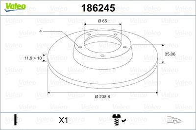 VALEO 186245 Číslo výrobce: DF 552. EAN: 3276421862450.