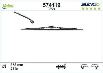 VALEO 574119 Číslo výrobce: V58. EAN: 3276425741195.