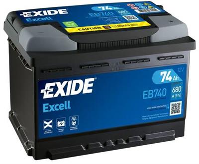 EXIDE EB740 Číslo výrobce: 57412GUG. EAN: 3661024034555.