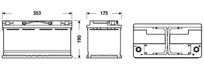 EXIDE EL1000 Číslo výrobce: EFB100SS. EAN: 3661024037389.