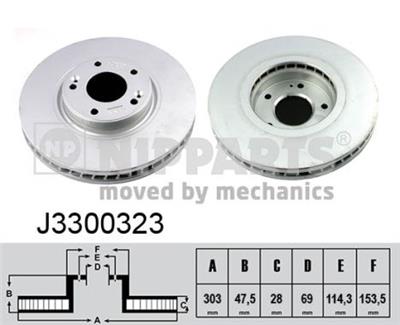 NIPPARTS J3300323 EAN: 8711768209971.
