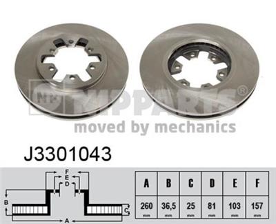 NIPPARTS J3301043 EAN: 8711768050665.