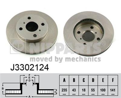 NIPPARTS J3302124 EAN: 8711768051587.