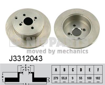 NIPPARTS J3312043 EAN: 8711768101824.