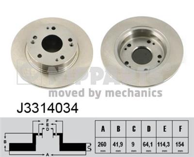 NIPPARTS J3314034 EAN: 8711768021054.