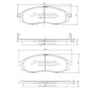 NIPPARTS J3601088 - Sada brzdových platničiek, vždy 4 kusy v sade