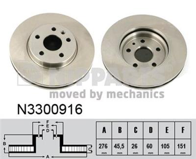 NIPPARTS N3300916 EAN: 8711768164119.