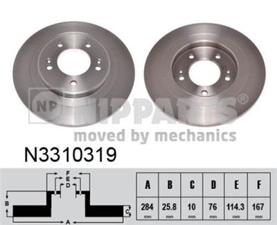 NIPPARTS N3310319 EAN: 8718638387012.