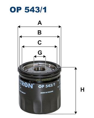 FILTRON OP 543/1 EAN: 5904608025432.