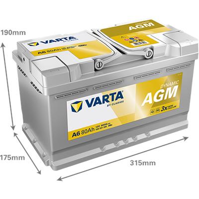 VARTA 580901080K262 Číslo výrobce: 580901080.