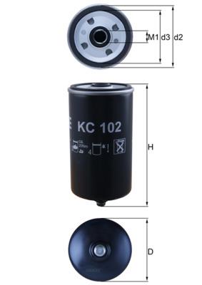 MAHLE ORIGINAL KC 102 Číslo výrobce: 78432577. EAN: 4009026102503.