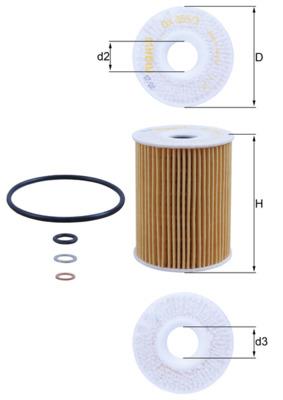 MAHLE ORIGINAL OX 355/3D Číslo výrobce: 70358207. EAN: 4009026512142.