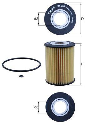 MAHLE ORIGINAL OX 380D Číslo výrobce: 70345882. EAN: 4009026509975.