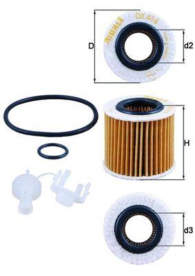 MAHLE ORIGINAL OX 416D2 Číslo výrobce: 70514036. EAN: 4009026728543.