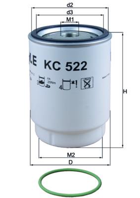 MAHLE ORIGINAL KC 522D Číslo výrobce: 72417794. EAN: 4009026962732.