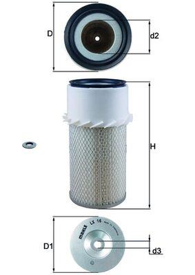 MAHLE ORIGINAL LX 16 Číslo výrobce: 77718497. EAN: 4009026009055.