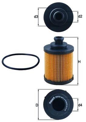 MAHLE ORIGINAL OX 418D Číslo výrobce: 70365417. EAN: 4009026601846.