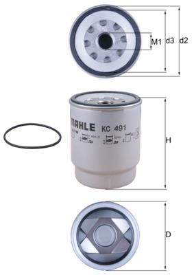 MAHLE ORIGINAL KC 491D Číslo výrobce: 72344232. EAN: 4009026931493.