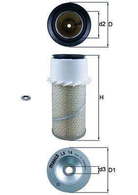 MAHLE ORIGINAL LX 14 Číslo výrobce: 77716061. EAN: 4009026009024.