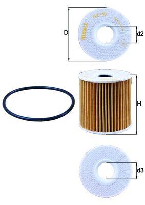 MAHLE ORIGINAL OX 192D Číslo výrobce: 70342574. EAN: 4009026509838.