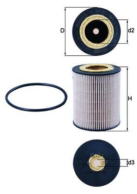 MAHLE ORIGINAL KX 267D Číslo výrobce: 70383787. EAN: 4009026719305.