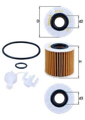 MAHLE ORIGINAL OX 414D1 Číslo výrobce: 70513611. EAN: 4009026728345.