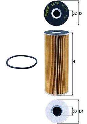 MAHLE ORIGINAL OX 133D Číslo výrobce: 72551592. EAN: 4009026039816.