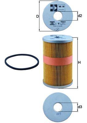 MAHLE ORIGINAL OX 18D Číslo výrobce: 72554918. EAN: 4009026003503.